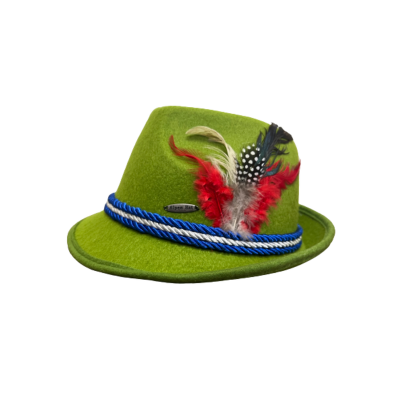Oktoberfest Felt Fedora Party Hat Mint Green