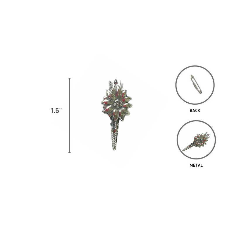 German Edelweiss Hat Pin Piece