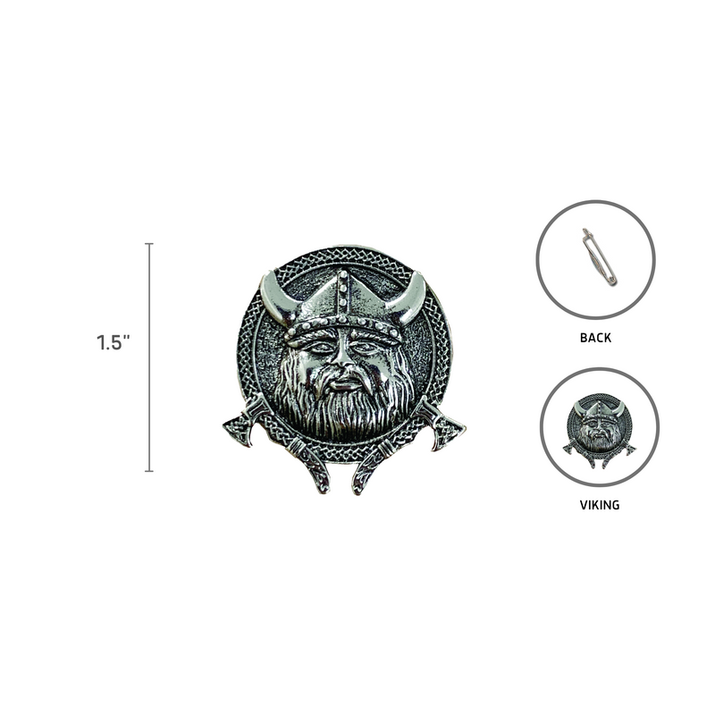 Oktoberfest Metal Viking Medallion Hat Pin