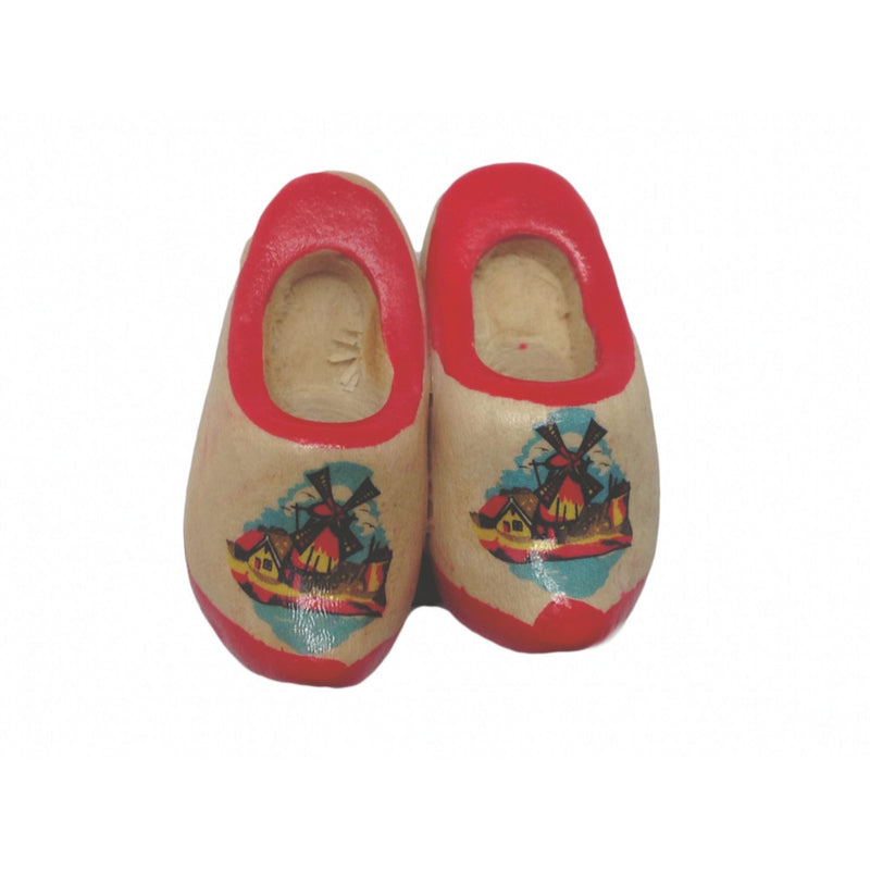Wooden Shoes with Red Trim Magnetic Gift
