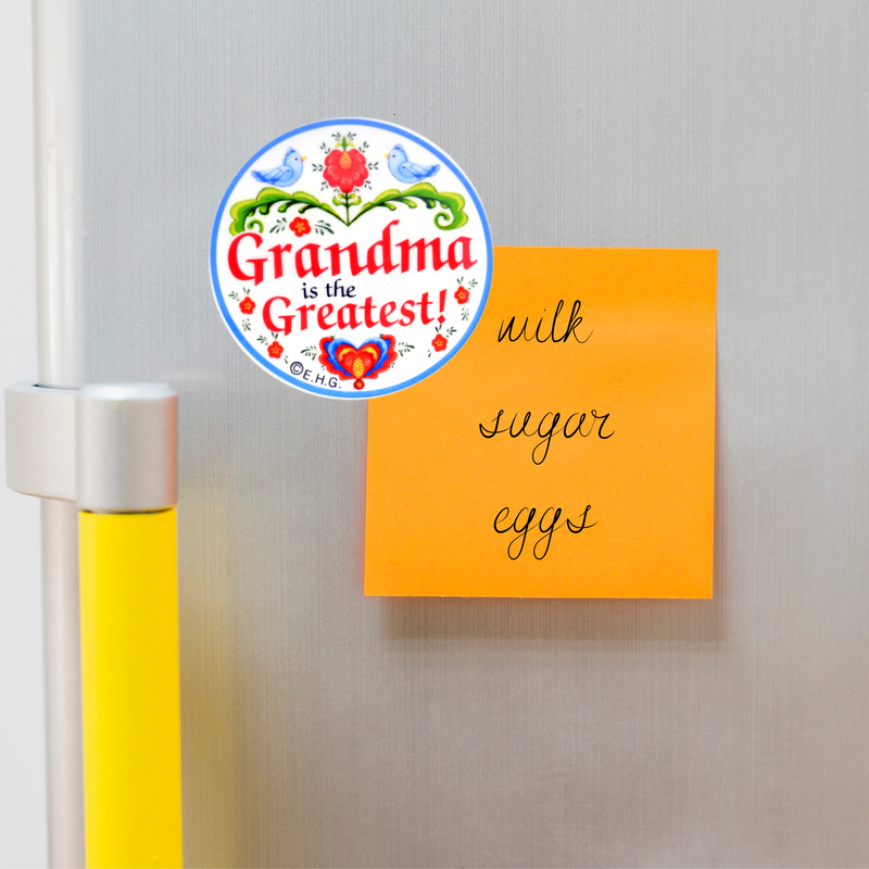 Magnet Plate with "Grandma Is the Greatest"