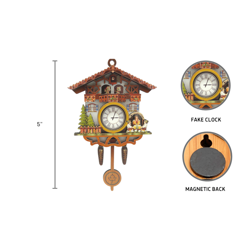 German Bier Garten Cuckoo Clock Deco Kitchen Magnet