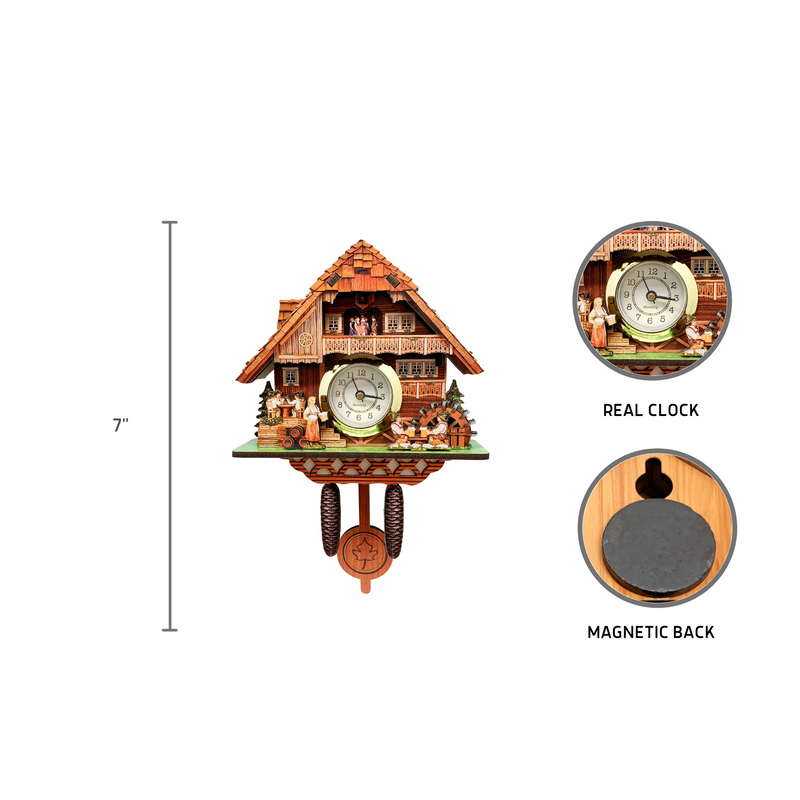 Bierstube Functioning German Cuckoo Clock Magnet