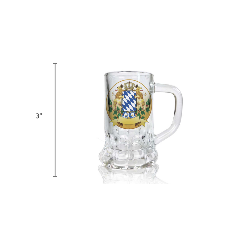 Oktoberfest Beer Mug Shot Glass: Bayern Coat of Arms