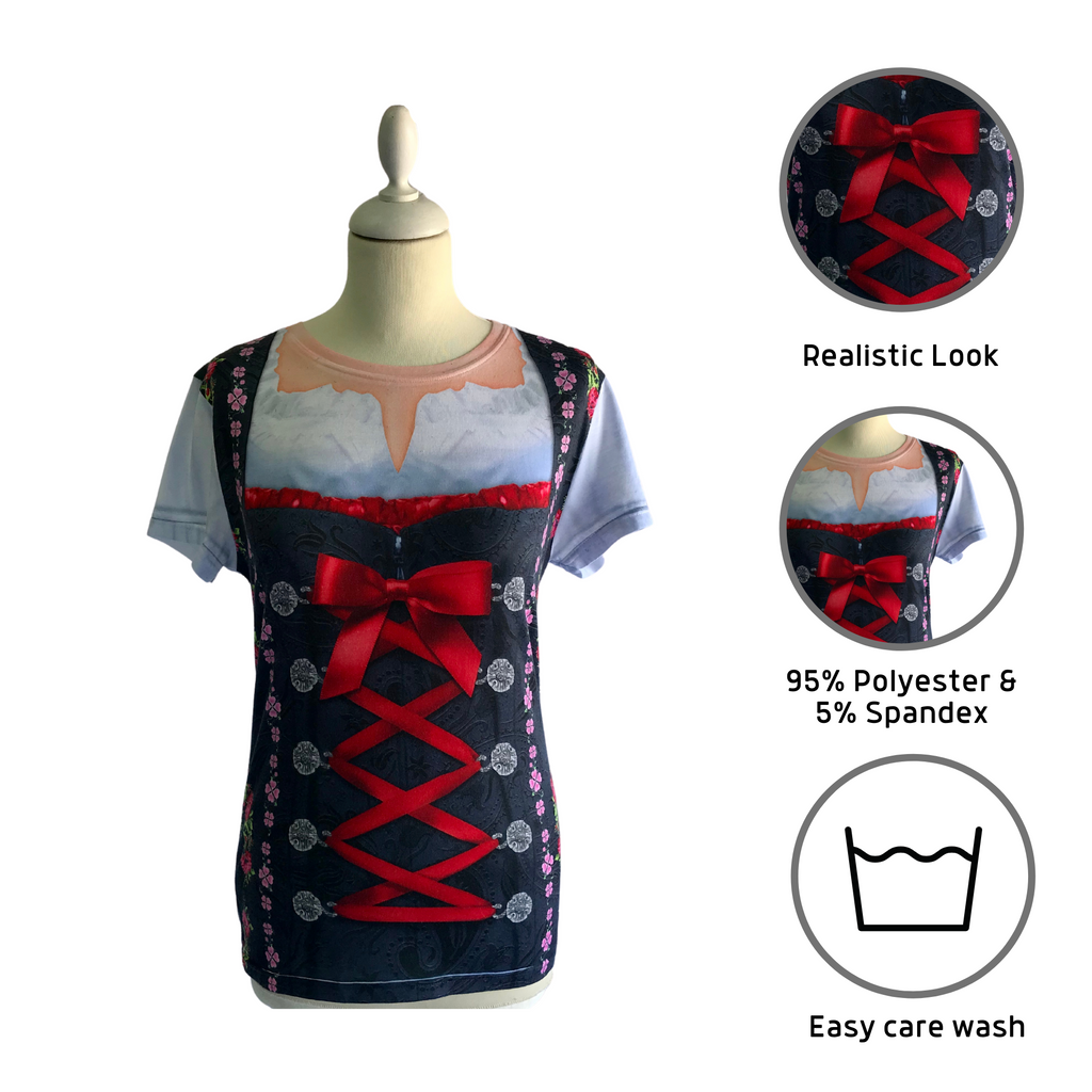Fascia Per Capelli Tradizionale In Velluto Con Edelweiss – Accessorio Dirndl Per Oktoberfest, Rosso Scuro