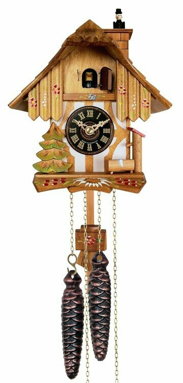 Musical Black Forest Cuckoo Clock With Dancers, Waterwheel, And Beer Drinker - 14 Inches Tall - GermanGiftOutlet.com
 - 16