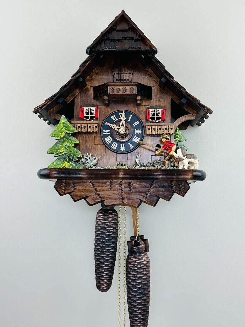 Musical Black Forest Cuckoo Clock With Dancers, Waterwheel, And Beer Drinker - 14 Inches Tall - GermanGiftOutlet.com
 - 30