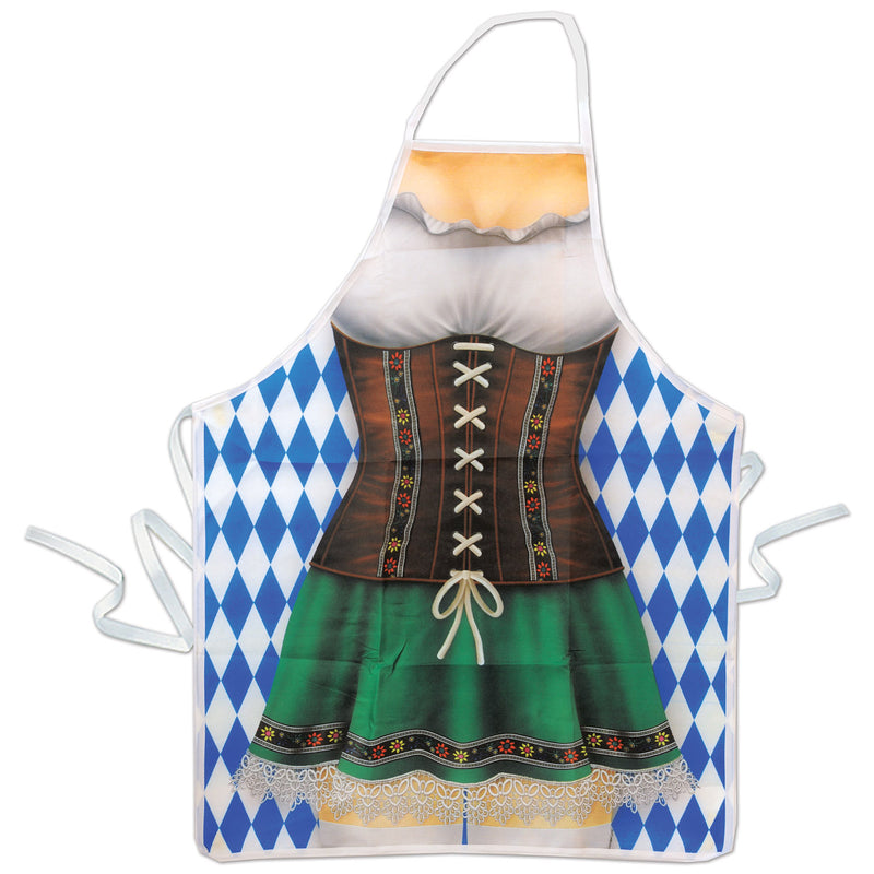 German Fraulein Fabric Novelty Oktoberfest Costume Apron
