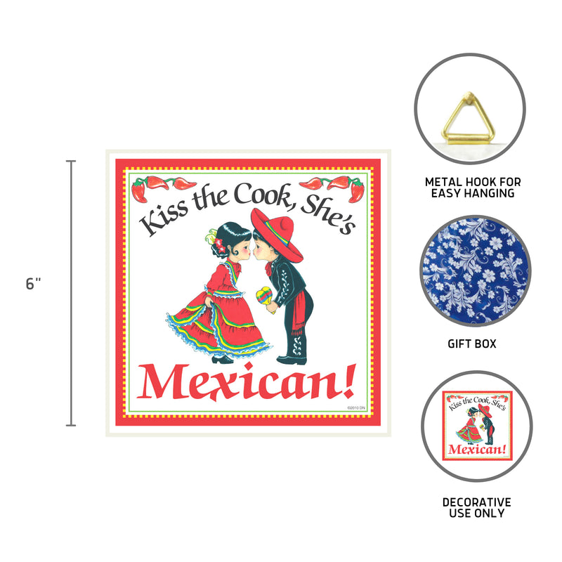Mexican Gift Plaque Kiss Mexican Cook