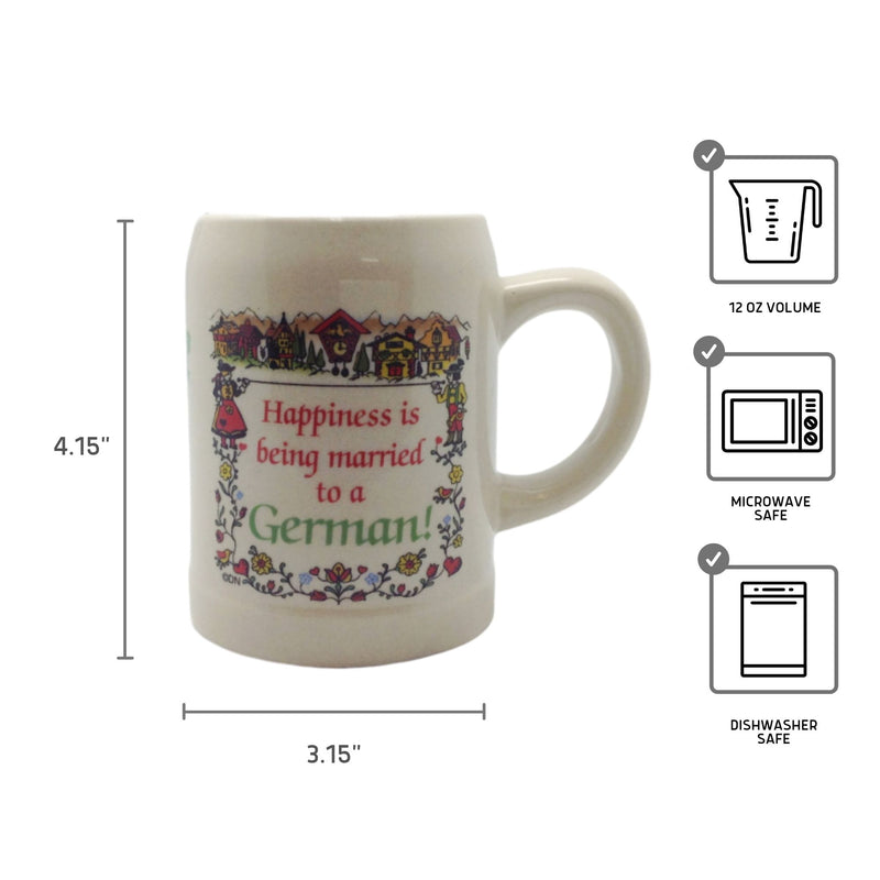 German Coffee Mug: "Happiness Married to German"