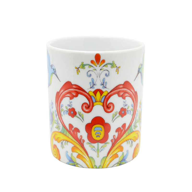 Ceramic Coffee Mug Colorful Rosemaling - Coffee Mugs, Coffee Mugs-German, Coffee Mugs-Swedish, CT-500, European, New Products, NP Upload, Rosemaling, Scandinavian, Top-SWED-A, Under $10, Yr-2015 - 2