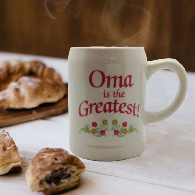 Gift for Oma German Coffee Mug: "Oma is the Greatest"