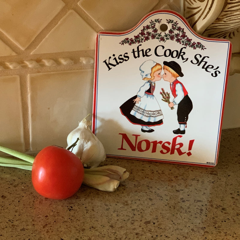 Ceramic Cheeseboard with Cork Backing: Norsk