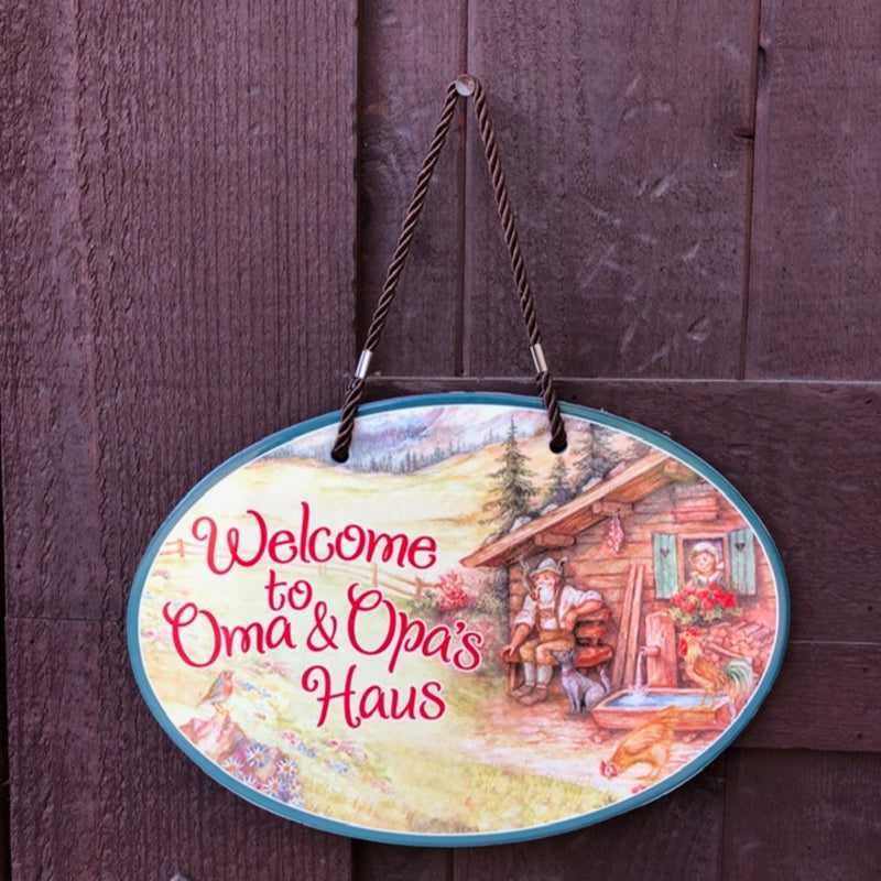 Oma & Opa's House Decorative Door Sign Alpine Design