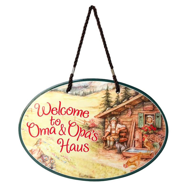 Oma & Opa's House Decorative Door Sign Alpine Design