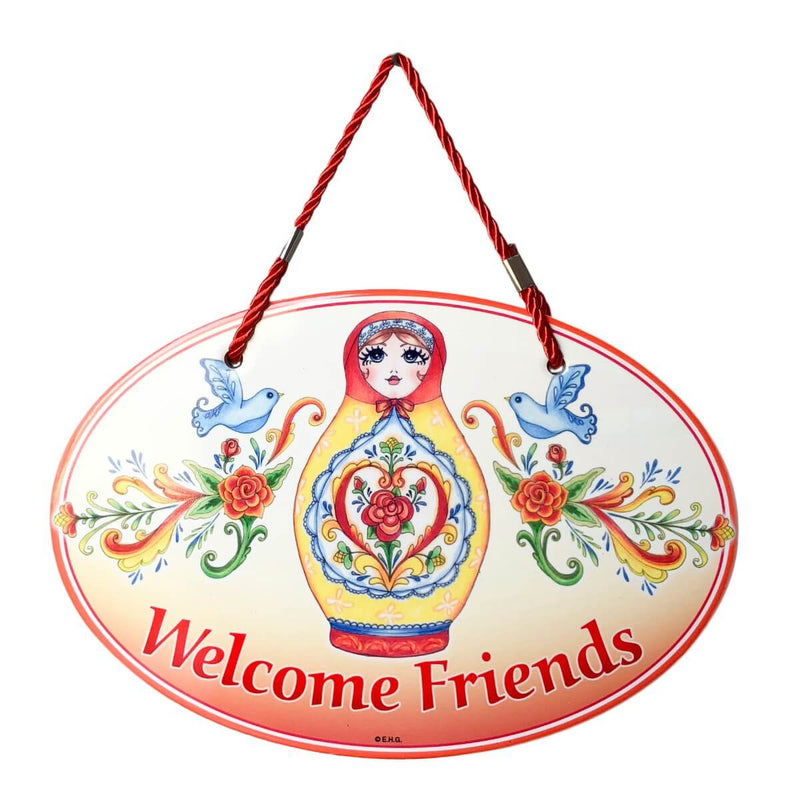 Russian Nesting Doll "Welcome" Decorative Door Signs