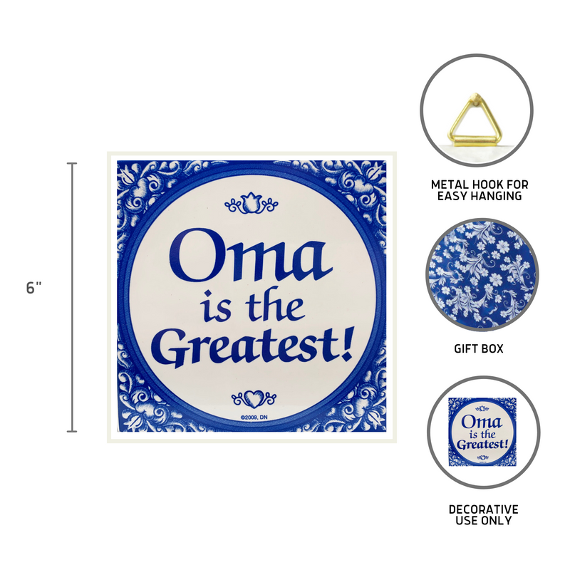 Gift For Oma: Oma The Greatest! Ceramic Tile