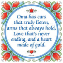 Gift For Oma: Oma Heart of Gold.. Ceramic Tile