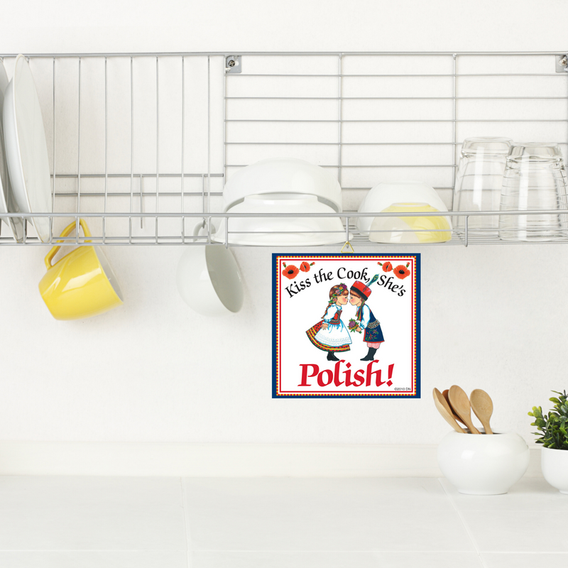 Polish Gift Tile: "Kiss Polish Cook"
