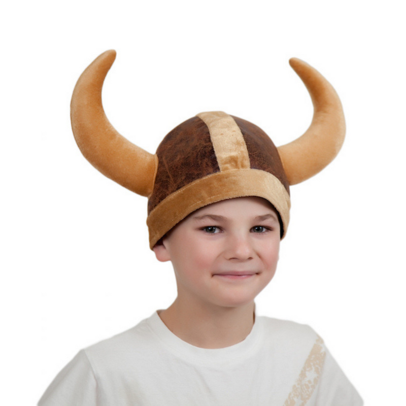 Brown Cloth Viking Hat