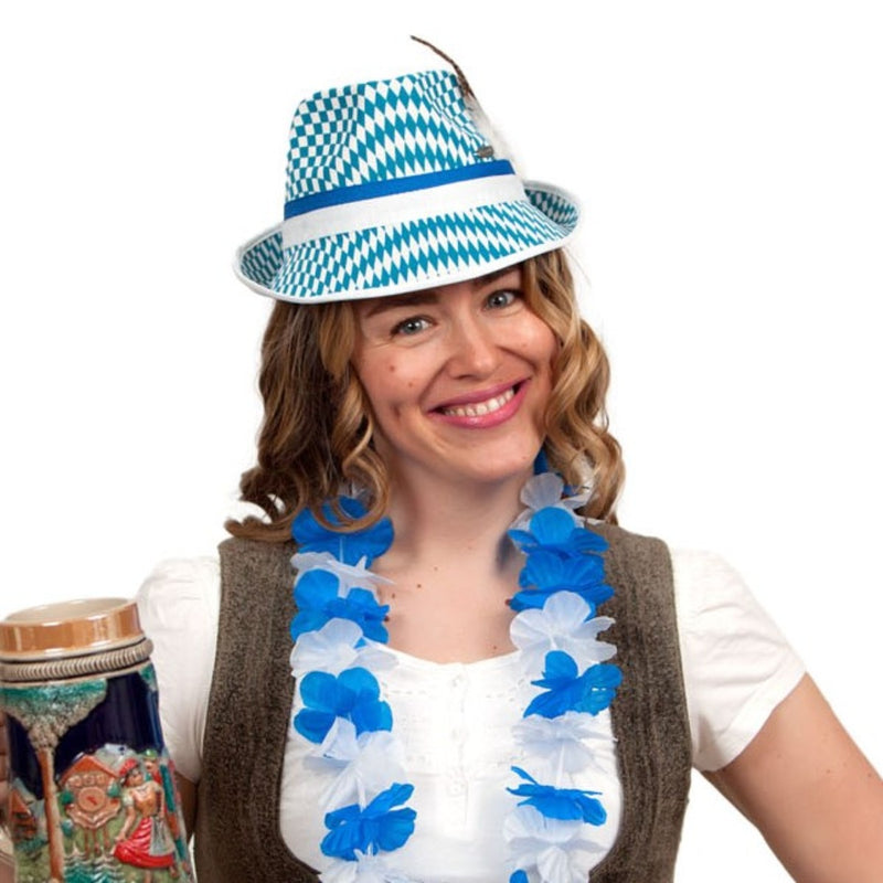 Bavarian Checkered Fedora Oktoberfest Hat