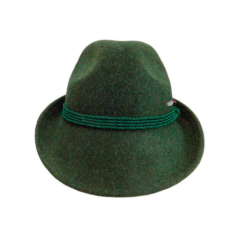 German Alpine Style Green 100% Wool Oktoberfest Hat