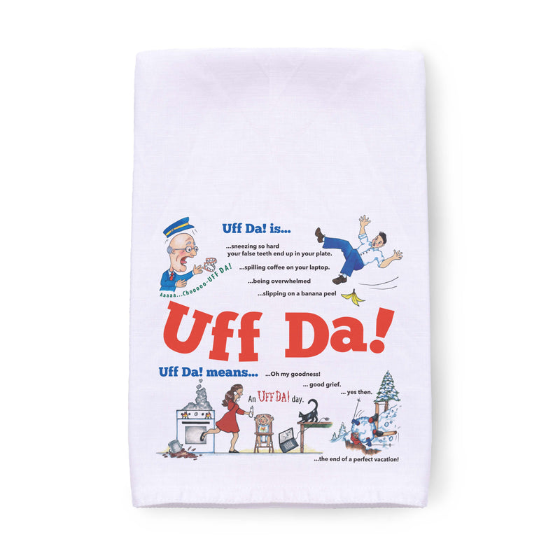 "Uff Da" Norwegian Themed Decorative Print Towel