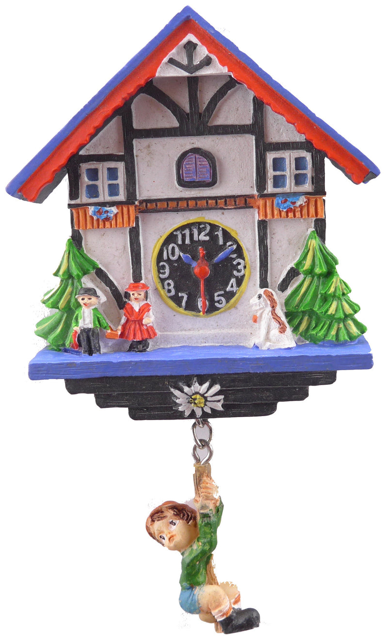 Refrigerator Magnet Alpine Boy Clock - Clocks, Collectibles, CT-520, CT-525, German, Germany, Home & Garden, Kitchen Magnets, Magnet Swing, Magnets-German, Magnets-Refrigerator, PS-Party Favors