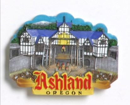 Ashland OR, Souvenir Magnet Shakespeare Theatre - Ashland, Collectibles, Home & Garden, Kitchen Magnets, Magnets-Refrigerator, PS-Party Favors