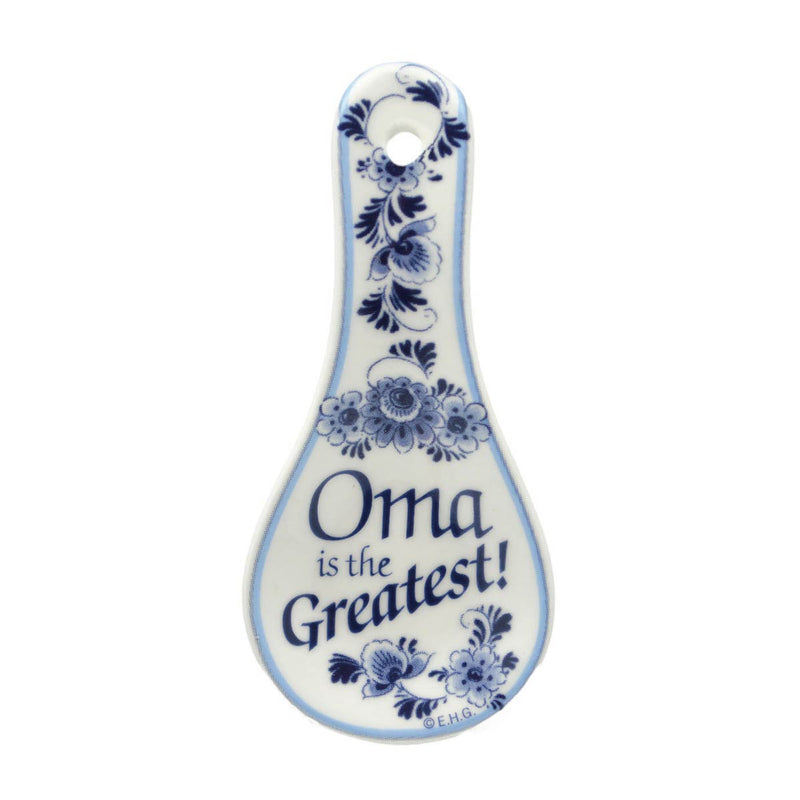 Ceramic Spoon Rest Magnet Oma..Greatest