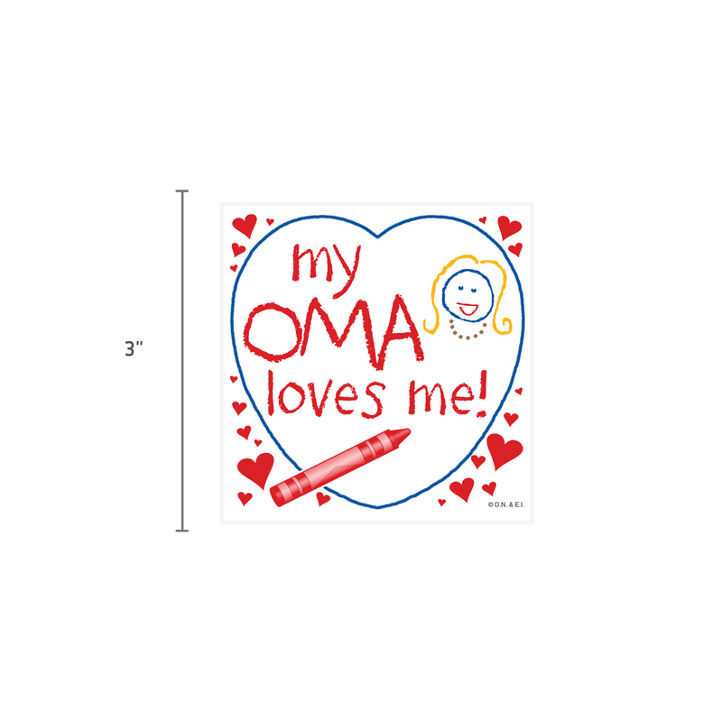 German Magnet "My Oma Loves Me"