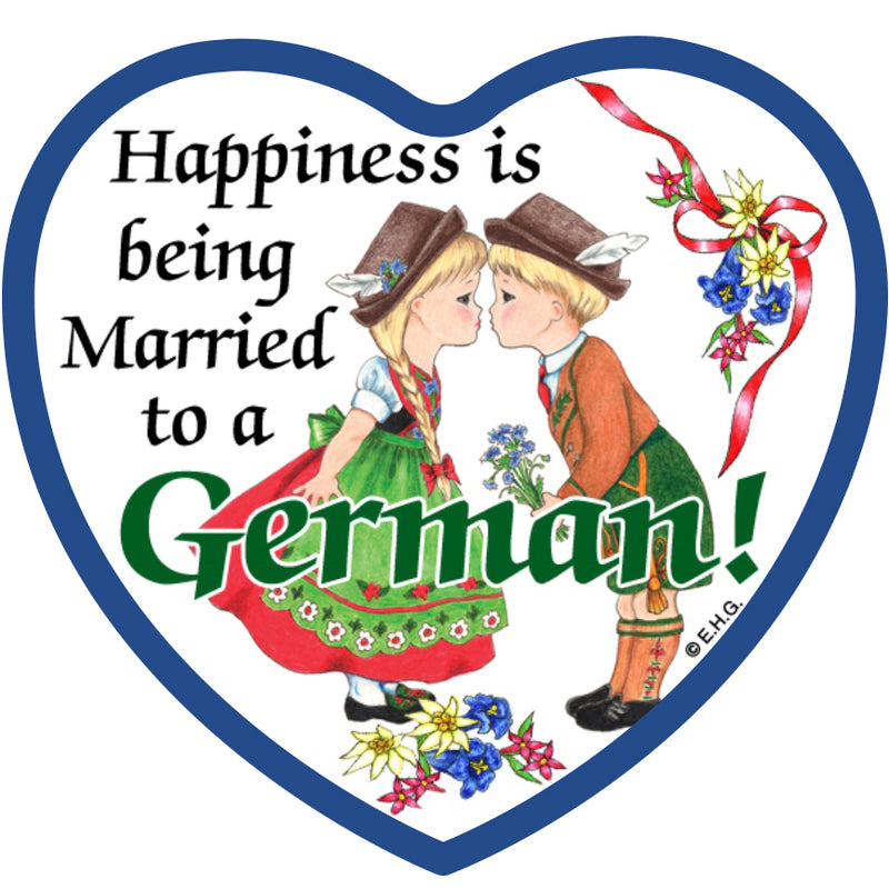Magnetic Tile German Cook - Collectibles, CT-106, CT-220, CT-520, German, Germany, Heart, Home & Garden, Kissing Couple, Kitchen Magnets, Magnet Tiles, Magnet Tiles-German, Magnet Tiles-Heart, Magnets-German, Magnets-Refrigerator, PS-Party Favors, SY: Kiss Cook-German, Top-GRMN-A, Wife