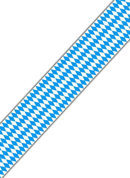Oktoberfest Bavarian Check Poly Decorating Material 50 Feet - Bavarian Blue White Checkers, Bayern, Hanging Decorations, Oktoberfest, PS- Oktoberfest Decorations, PS- Oktoberfest Essentials-All OKT Items, PS- Oktoberfest Hanging Decor, PS- Oktoberfest Table Decor, PS-Party Supplies, Tableware - 2 - 3