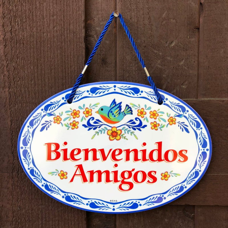 Bienvenidos Amigos Decorative Door Sign