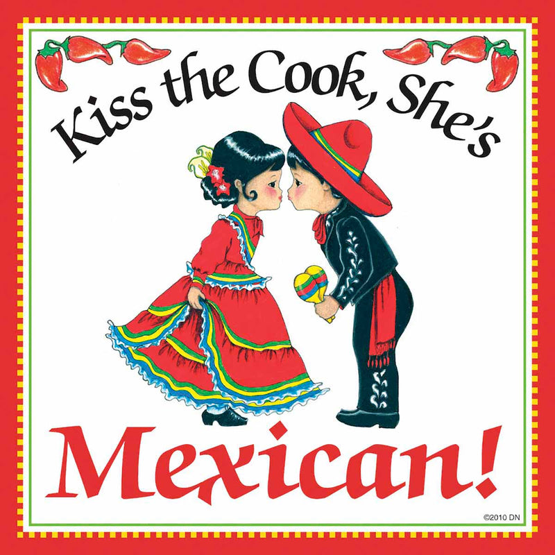 Mexican Gift Plaque Kiss Mexican Cook