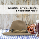 Traditional German Edelweiss Highlands 100% Tan Wool Hat