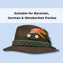 100% Wool Brown German Alps Hunter Hat