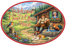 Welcome Door Sign Oma & Opas Haus 8.5x6 inches Ceramic Door Sign with Raised Relief Artwork, Dutch, 8.5 x 6 in