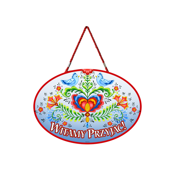 Welcome Polish Decorative Ceramic Door Sign