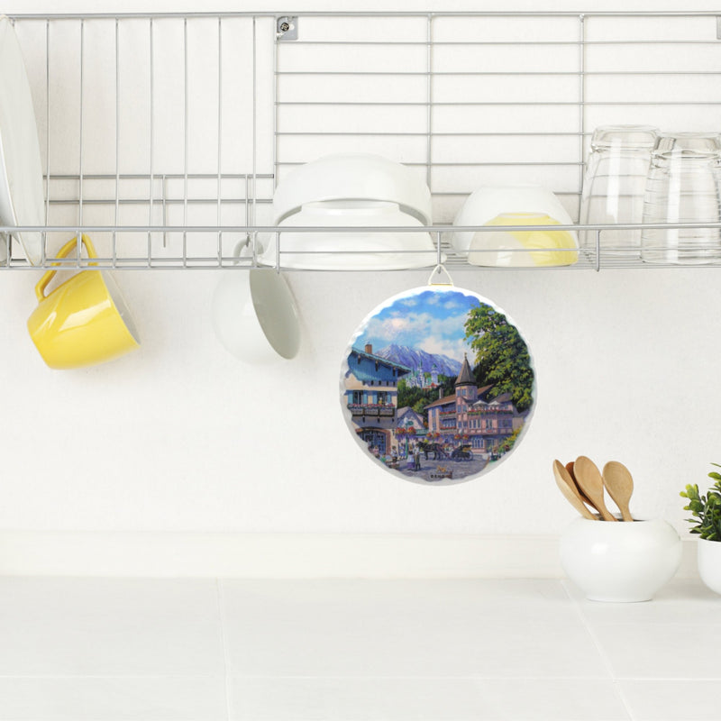 Round Ceramic Tile: Summer