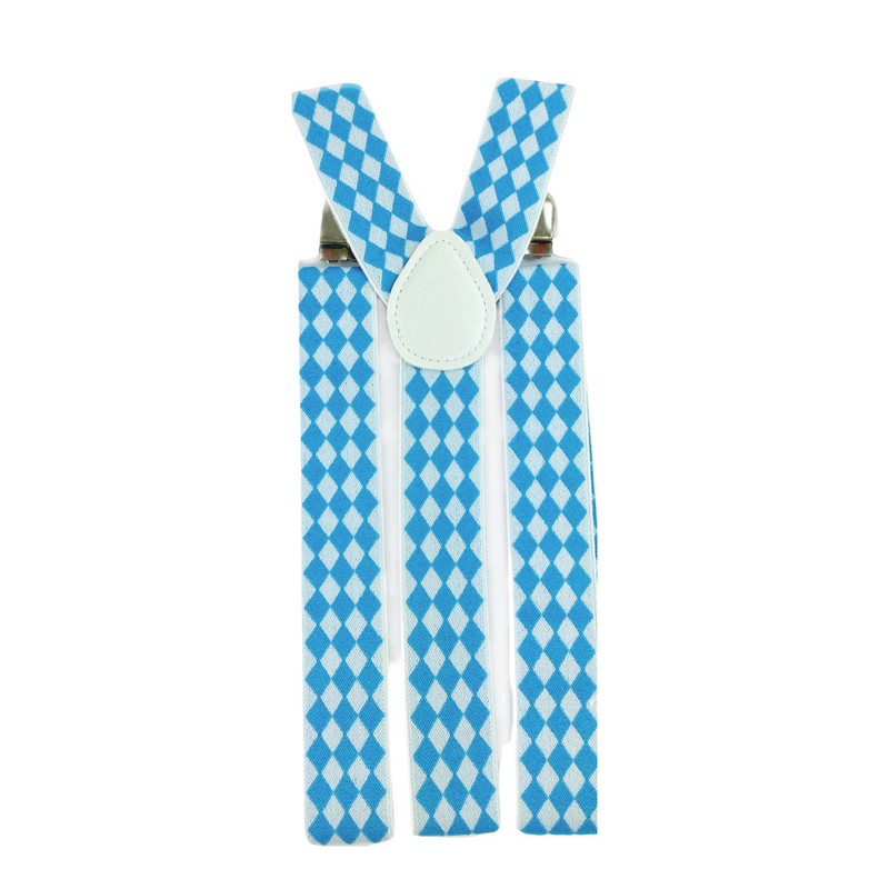 Oktoberfest Costume Suspenders Checkered