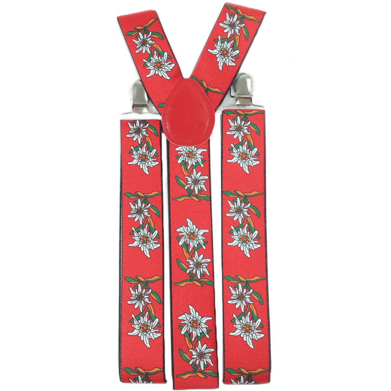 Oktoberfest Costume Suspenders Edelweiss