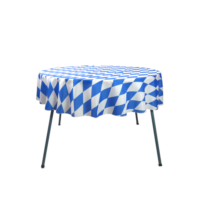 Oktoberfest Party Bavarian Checkered Polyester Tablecloth
