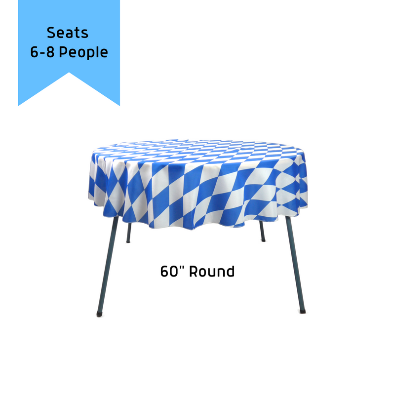 Oktoberfest Party Bavarian Checkered Polyester Tablecloth