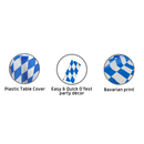 Oktoberfest Party Decoration Bavarian Plastic Tablecloth | Roll Option: 40"x100' & 54"x100' | Precut Tablecloth: 54"x108" |