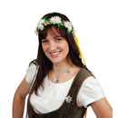 Edelweiss Flowers Polyester Garland Costume & Wedding Headband with Streamers