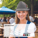 "German Hunter" Gray Hat Fedora And Edelweiss & Feather