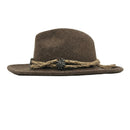 Traditional German Edelweiss Highlands Brown 100% Wool Hat Unisex