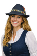 Bavarian Oktoberfest Alpine Blue 100% Australian Wool Hat Unisex
