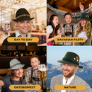 100% Wool Brown German Alps Hunter Hat